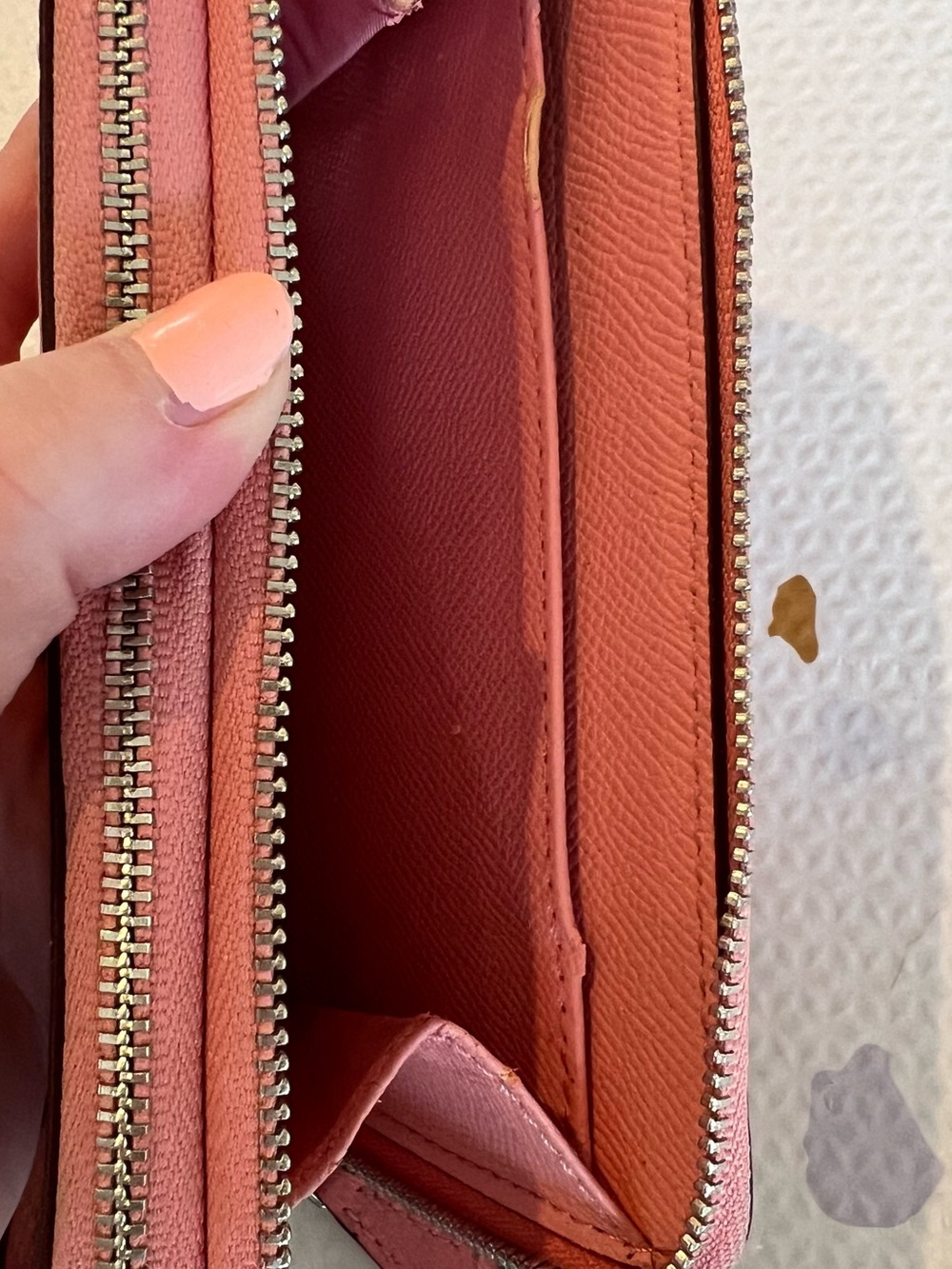 Coach Pink Leather Zip Wristlet Wallet - Picture 12 of 14